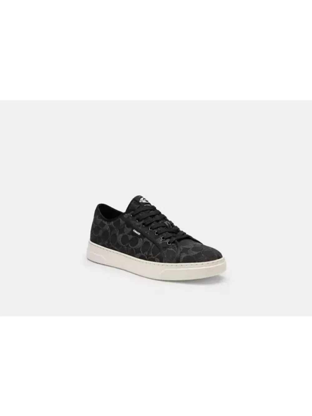 Coach Canvas Sneaker in Signature Denim Sneakers Men's Size 12D Black Lace-Up